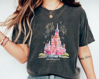 Camiseta con el Castillo de Acuarela de Disney, Camiseta con el Castillo Rosa de Minnie, Camiseta con el Reino Mágico, Camiseta con el Viaje de Chicas de Disney, Camiseta con el Castillo de Acuarela de Minnie Mouse