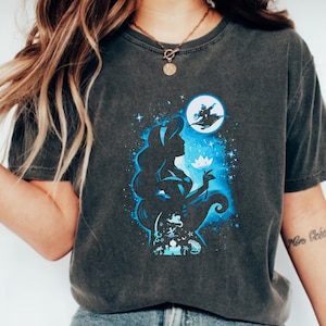 Chemise portrait silhouette princesse jasmin Disney, chemise princesse Disney, chemise Disney Aladdin et jasmin, chemise Disney Magic Kingdom