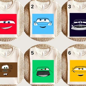 Disney Cars Character Shirt, Disney Cars Family Shirt, Disney Cars Birthday Party Shirt, Lightning McQueen Shirt, Disney Cars Sally Shirt