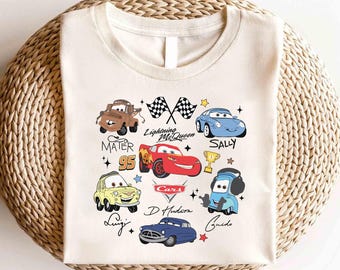 Disney Cars Lightning Mcqueen Coquette Bows Shirt, Disney Cars Character Shirt, Disney Cars Matching Shirt, Disney Radiator Springs Shirt