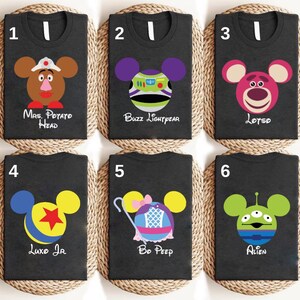 Disney Toy Story Character Shirt, Disney Toy Story Group Shirt, Buzz Woody Jessie Slinky Aliens Rex Shirt, Disney Toy Story Birthday Shirt