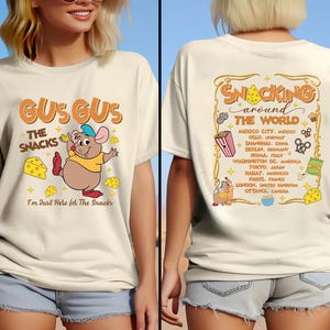 Disney Gus Gus Snacking Around The World Shirt, Disney Cinderella Princess Shirt, Magic Kingdom Shirt, Gus Gus Snack Shirt, Gus Gus Shirt