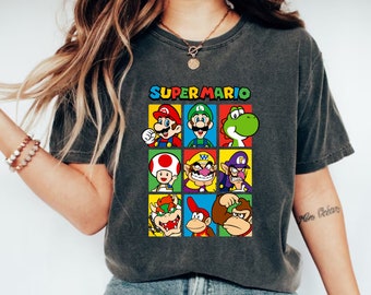 Super Mario Bowser Shirt,Super Mario Bros Shirt,Super Mario World Shirt,Super Mario Costum,Mario Shirt,Super Mario Birthday Shirt,Mario Gift