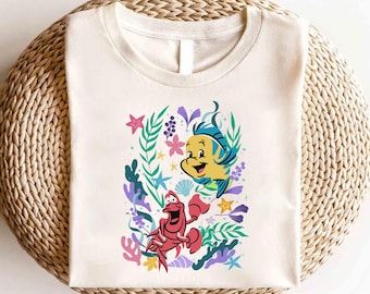 Shirt Disney de kleine zeemeermin, shirt Ariel Flounder, shirt prinses Ariel, shirt Disney Girls reis, shirt prinses verjaardag, prinses verjaardag shirt, shirt Disney trip