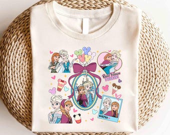 Disney Frozen Characters Shirt,Disney Princess Elsa Anna Best Friends Forever Shirt, Disney Frozen Princess Shirt,Disney Magic Kingdom Shirt