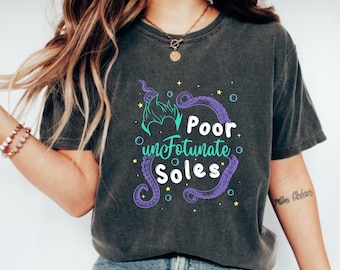 Camiseta de Úrsula, villanas de Disney, Pobres Almas Desafortunadas, camiseta a juego con frases de Úrsula, bruja del mar, camiseta de villanos de Disney, camiseta del Reino Mágico de Disney