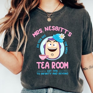 Buzz Lightyear Mrs Nesbitt’s Tea House To Infinity And Beyond Shirt, Buzz Lightyear Shirt, Mrs Nesbitt’s Tea House Shirt, Toy Story Shirt