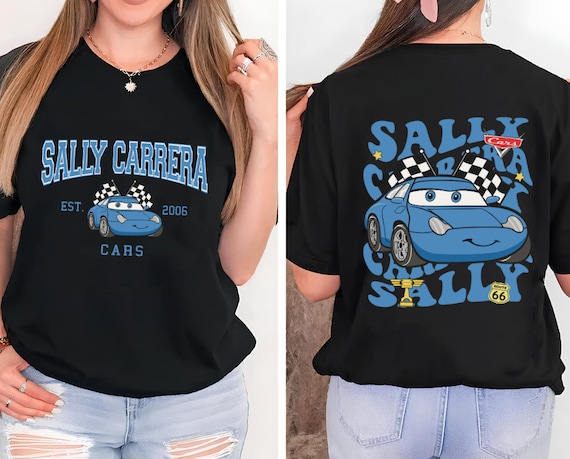 Two Sided Disney Sally Carrera Shirt,radiator Springs Tee,cars