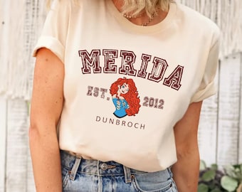 Camisa retrô da princesa Merida da Disney, camisa da princesa Merida da Disney, camisa das princesas da Disney, camisa da princesa Merida, presente da princesa