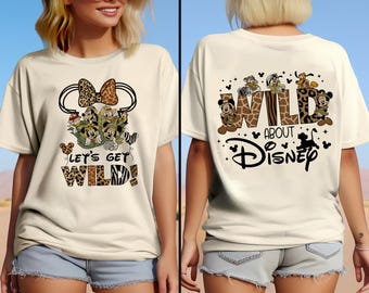 Camiseta Disney Mickey y sus amigos "Let's Get Wild", camiseta a juego Disney Animal Kingdom, camiseta Disney Wild Trip, camiseta Disney Safari Mode