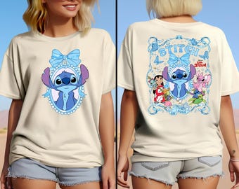 Koszulka Disney Stitch Coquette Bow, Koszulka Magic Kingdom, Koszulka Disney Lilo i Stitch do kompletu, Koszulka Disney Girls Trip, Koszulka Disney Vacation