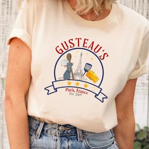 Shirt Disney Gusteau&#39;s Parijs Frankrijk Ratatouille, shirt Little Chef Remy, T-shirt Pixar Ratatouille, T-shirt Disney Ratatouille, T-shirt Chef Remy