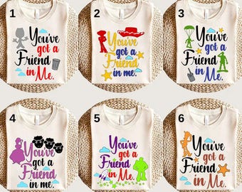 Camiseta do personagem Disney Toy Story, camiseta Disney Toy Story You Have Got A Friend In Me, Buzz Woody Jessie Slinky Aliens, camiseta de aniversário Toy Story