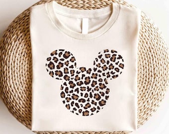 Disney Minnie Mouse Safari Ohren Shirt, Disney Animal Kingdom passendes Shirt, Disney Safari T-Shirt, Disney Minnie Maus Leopard T-Shirt, Disney Girl Tee