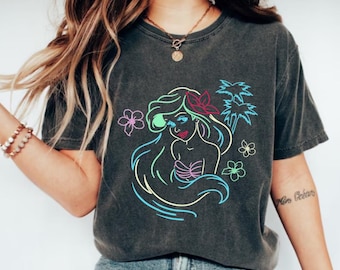 Camiseta de La Sirenita de Disney, camiseta de Ariel de La Sirenita, camiseta de Ariel de la princesa de Disney, camiseta de viaje de niñas de Disney, camiseta de cumpleaños de la princesa de Disney