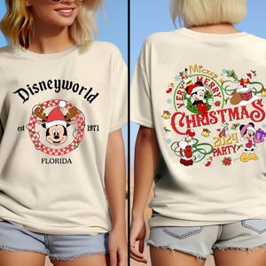 Disney Mickey and Friends Custom Christmas Shirt,Disney Mickey Christmas Lights Shirt,Christmas Party Shirt, Disney Matching Christmas Shirt