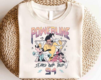 Disney 90s A Goofy Movie Powerline Stand Our Tour 94 Shirt, Max Roxanne Powerline Shirt, Disney A Goofy Movie Shirt, Disney A Goofy Shirt