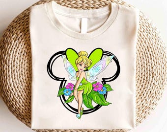 Disney Tinkerbell Ohren Shirt, Disney Prinzessin Tinkerbell T-Shirt, Disney Tinkerbell Neverland Shirt, Disney passende Familie T-Shirt, Magic Kingdom T-Shirt
