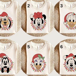 Disney Mickey and Friends Custom Christmas Shirt,Disney Mickey Christmas Lights Shirt,Christmas Party Shirt, Disney Matching Christmas Shirt
