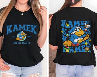 Camisa de dos caras de Super Mario Kamek, camisa de Mario Kamek, camisa de Mario y Kamek, camisa de Super Mario, regalo de Super Mario, camisa de cumpleaños de Kamek Kid