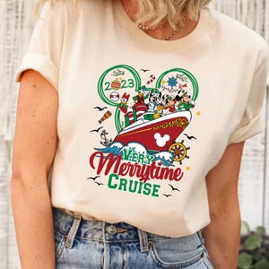 Disney Very Merrytime Cruise 2023 Shirt, Christmas Family Shirt, Disney Cruise Christmas Shirt, Mickey Christmas Cruise Shirt,Christmas Gift