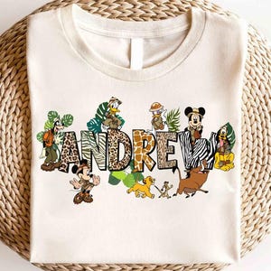 Disney Mickey And Friends Safari Custom Name Shirt, Disney Animal Kingdom Matching Shirt, Disney Wild Trip Shirt, Safari Mode Disney Shirt
