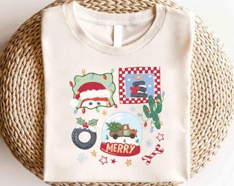 Disney Cars Lightning Mcqueen Merry Christmas Shirt, Disney Cars Christmas Shirt, Christmas Cars Shirt,Christmas Party Shirt, Christmas Gift