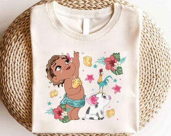 Disney Princess Moana Friends Shirt, Disney Hei Hei Shirt, Disney Princess Shirt, Moana & Friends Matching Shirt, Disney Girl Birthday Shirt