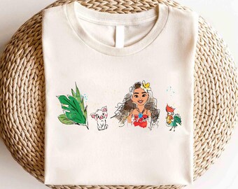 Disney Princess Moana Friends Shirt, Disney Hei Hei Shirt, Disney Princess Shirt, Moana & Friends Matching Shirt, Disney Girl Birthday Shirt