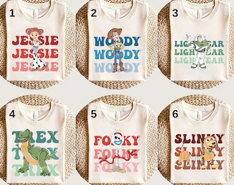 Disney Toy Story Charakter Shirt, Disney Toy Story Gruppe Shirt, Buzz Woody Jessie Slinky Aliens Rex Shirt, Disney Toy Story Geburtstag Shirt