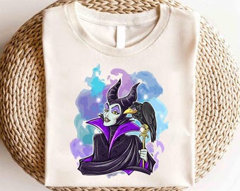 Chemise aquarelle Disney méchante reine, chemise méchants Disney, t-shirt club des méchantes sorcières, chemise blanche neige méchante reine Disney, chemise cadeau d'anniversaire Disney