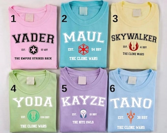 Disney Star Wars Character Shirt,Star Wars Party Shirt,Galaxy's Edge Shirt, Magic Kingdom Shirt,Darth Vader Shirt,Yoda Shirt,Skywalker Shirt