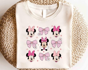 Disney Minnie Mouse Coquette Bow Shirt, Disneyland Minnie Shirt, Vintage Minnie Shirt, Classic Minnie Tee,Disney Mickey and Friends Shirt