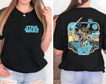 Disney Star Wars Two-Sided Shirt, Darth Vader Shirt, Galaxy's Edge Shirt, Star Wars Stormtrooper Shirt, Star Wars Shirt, Death Star Shirt
