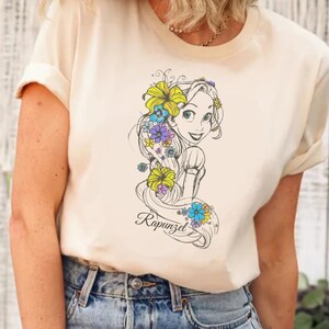 Disney Princess Rapunzel Shirt,Princess Shirt,Tangled Lanterns Rapunzel Shirt, Disney Girls Trip Shirt, Floral Rapunzel Shirt, Princess Gift