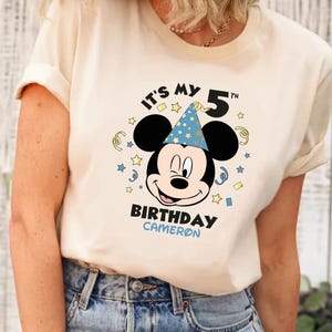 Disney Custom Mickey Mouse Birthday Boy Shirt, Disneyland Kids Birthday Shirt, Disney Boys Birthday Trip Tee, Mickey Birthday Boy Shirt