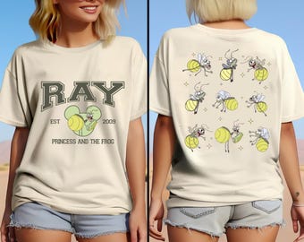 Camiseta de la Princesa Disney y el Sapo Ray Firefly Evangeline, camiseta de Disney Ray, camiseta de personajes de la Princesa Disney, camiseta de la Princesa Disney y el Sapo