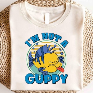 Disney die kleine Meerjungfrau Vintage Flunder Ich bin kein Guppy Shirt, die kleine Meerjungfrau Flunder Shirt, Disney Ariel Shirt, Disney Girls Trip Shirt