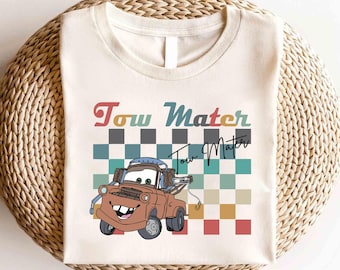 Shirt Disney Tow Mater Cars, shirt McQueen Cars, shirt kampioen zuigerbeker, shirt Tow Mater Cars, shirt auto's verjaardag, shirt Cars Radiator Springs