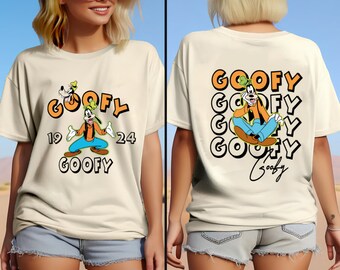 Camisa de dos caras de Disney Goofy Est 1924,Camisa de Disneyland Goofy,Camisa de Disney Mickey y amigos,Camisa de Goofy,Camisa de Disney Goofy,Camisa de Disneyland Goofy