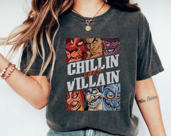 Disney Villains Chillin Like A Villain Group Portrait Shirt, Disney Bad Guys Shirt, Disney Villains Shirt, Disney Magic Kingdom Shirt