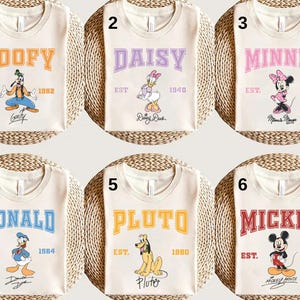Mickey en vrienden aquarel shirt, shirt Disney-figuren, Disney Mickey kindershirt, Disney familievakantie shirt, shirt Magic Kingdom
