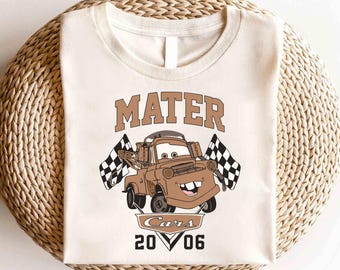 Chemise Cars Disney Tow Mater, chemise McQueen Cars, chemise champion Piston Cup, chemise Tow Mater, chemise anniversaire voitures, chemise voitures radiateur ressorts