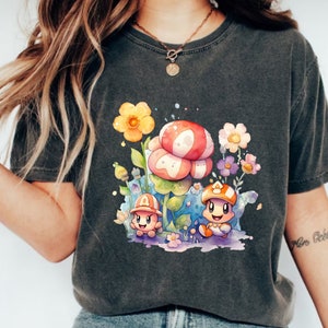 Watercolor Super Mario Shirt,Super Mario Shirt,Super Mario Character Shirt,Super Mario Gaming Shirt,Mario Family Shirt, Mario Birthday Shirt