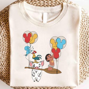 Disney Princess Moana Hei Hei And Pua Balloon Shirt, Disney Princess Shirt,Princess Moana Characters Shirt, Disney Moana Shirt,Hei Hei Shirt