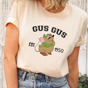 Grappige Gus Gus Mouse Vintage shirt, Assepoester Gus Gus shirt, Disneyland familie-uitstapje, Disney Gus-Gus shirt, Disney Kids shirt, Gus Varsity shirt