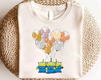 Toy Story Pizza Planet ballonger t-shirt, Disney Pizza Planet t-shirt, Pizzaälskare t-shirt, Toy Story Alien t-shirt, Disney resa t-shirt, Toy Story t-shirt