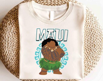 Shirt Disney Princess Moana Maui, shirt Disney Moana Maui Hei Hei Pua Simea, shirt Disney Moana-personages, shirt prinses Moana, shirt Maui