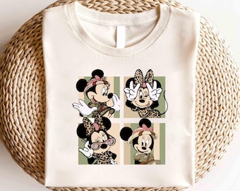 Disney Minnie Mouse Safari Shirt,Disney Animal Kingdom Matching Shirt,Disney Safari Tee,Disney Minnie Mouse Leopard Shirt, Disney Girl Shirt