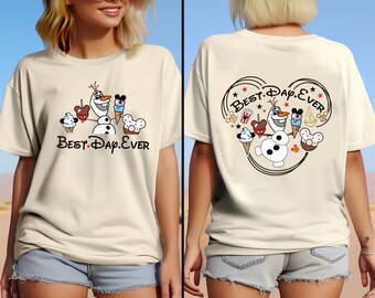 Camiseta "El mejor día de Olaf de Frozen", de Disney, de Disney, de princesas Disney, del Reino Mágico y de vacaciones en Disney.